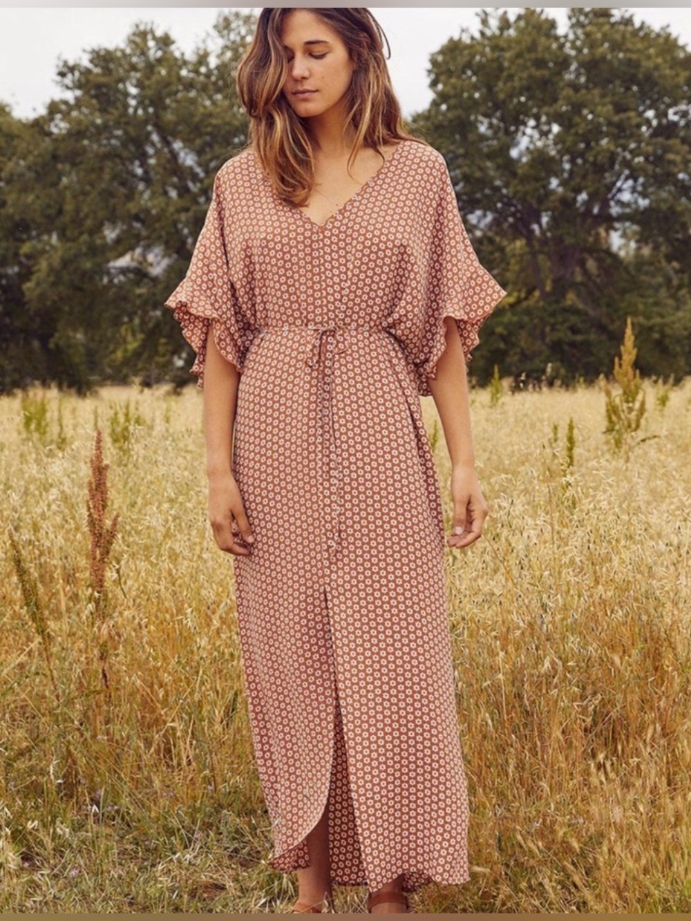 CHRISTY DAWN Poppy Dress in Clay Block Print